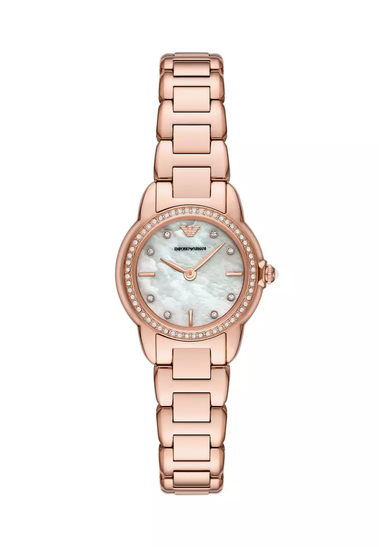 Emporio Armani Women's Analog Watch ( AR11671 ) - Quartz, Rose Gold Case, Round Dial, 12 MM Rose Gold Stainless Steel Band