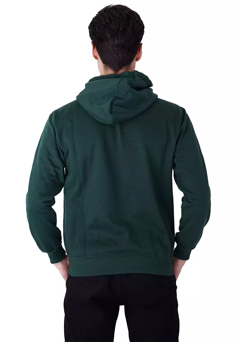 Jaket Polos Jumper Hoodie Sweater Warna Hijau tua