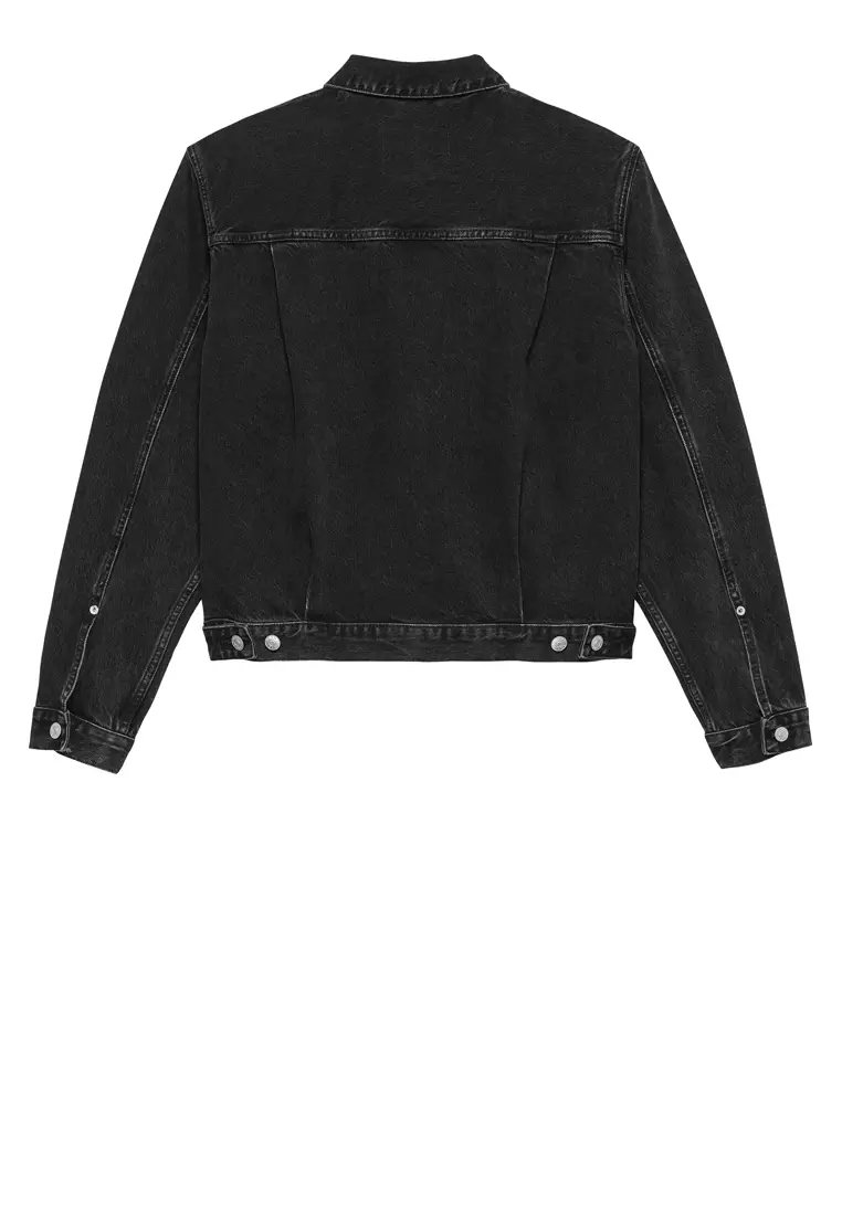 Pleated Cotton Lyocell Denim Jacket - Tommy Jeans