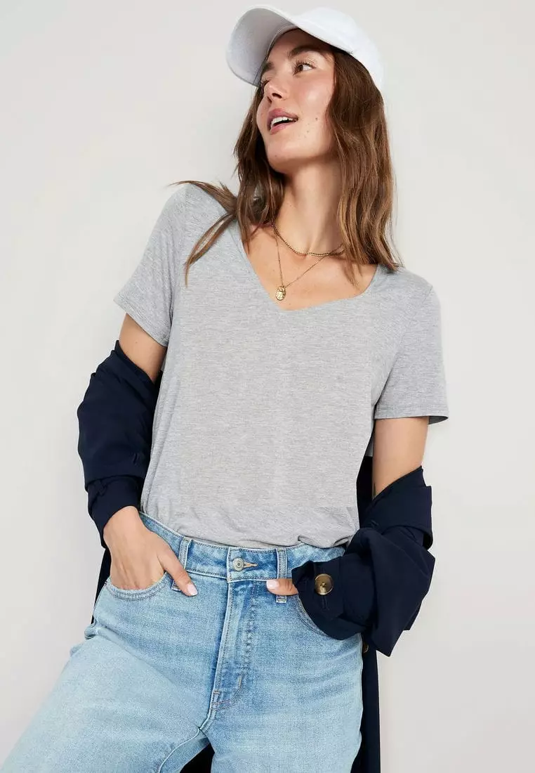 Luxe V-Neck T-Shirt For Women