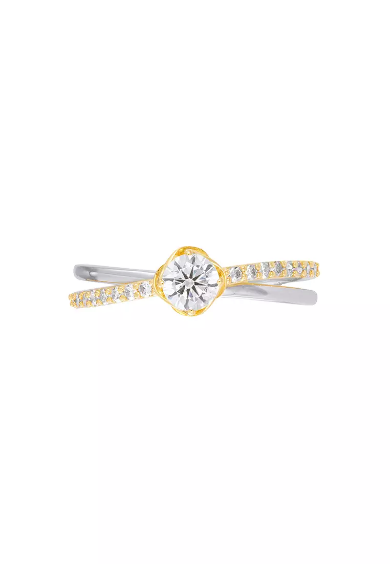 HABIB Diamond Ring in 375/9K White and Yellow Gold 272580325
