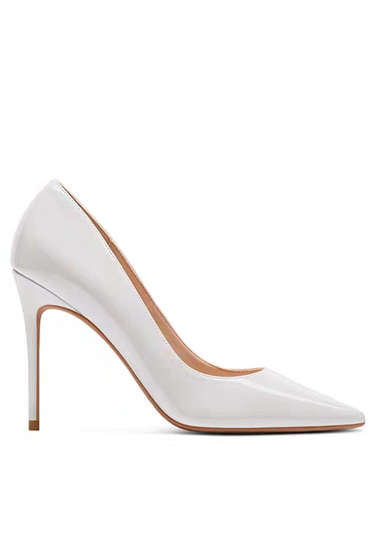 10CM Faux Patent Leather High Heel Shoes D01-q