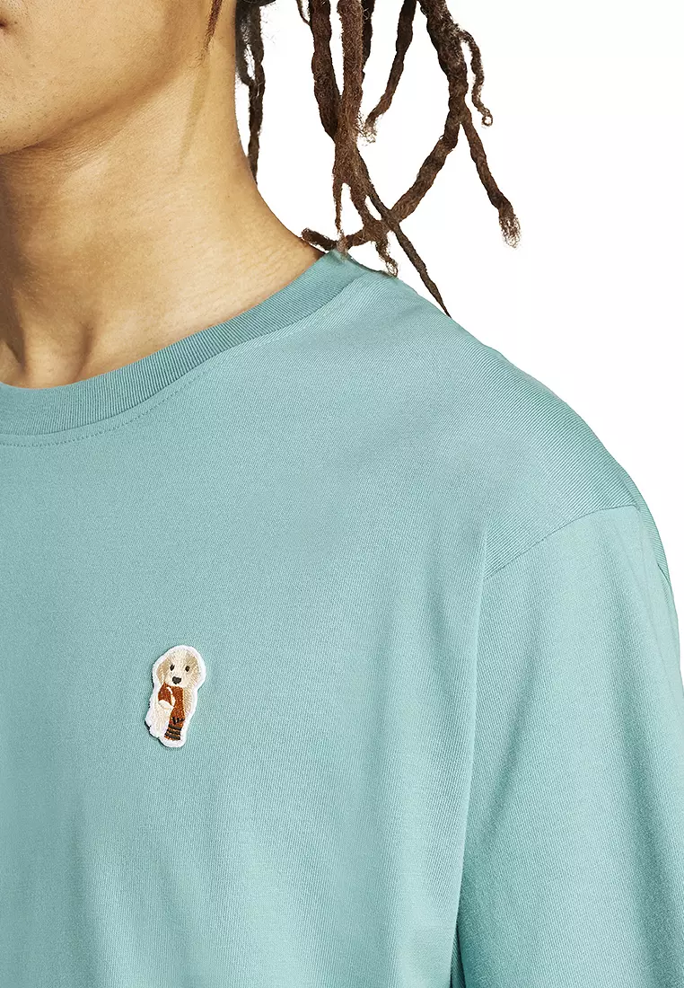 Dog Sock Patch Graphic T-Shirt