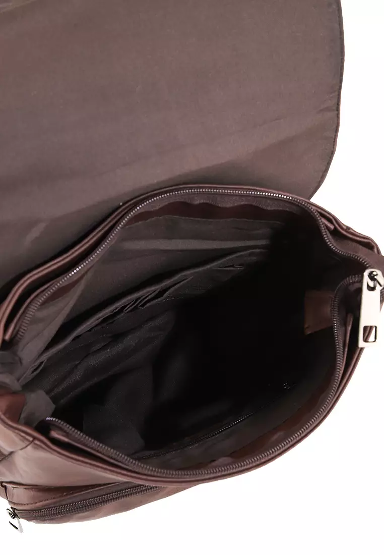 Distressed Leather Relay Backpack