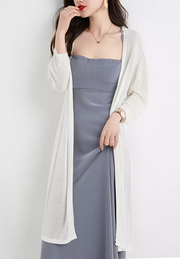 Maxi hot sale cardigan silk