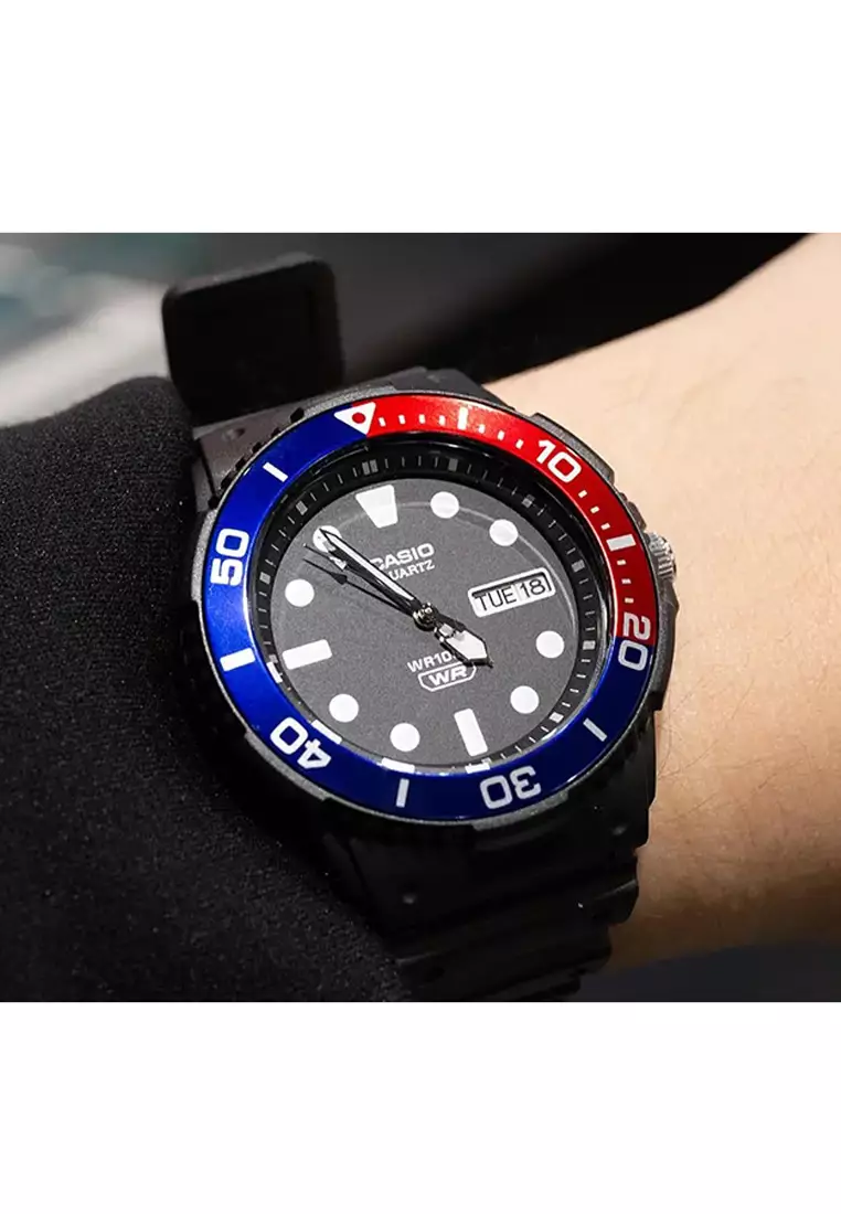 MRW-230H-1E2V Men Analog Watch Black Resin Strap