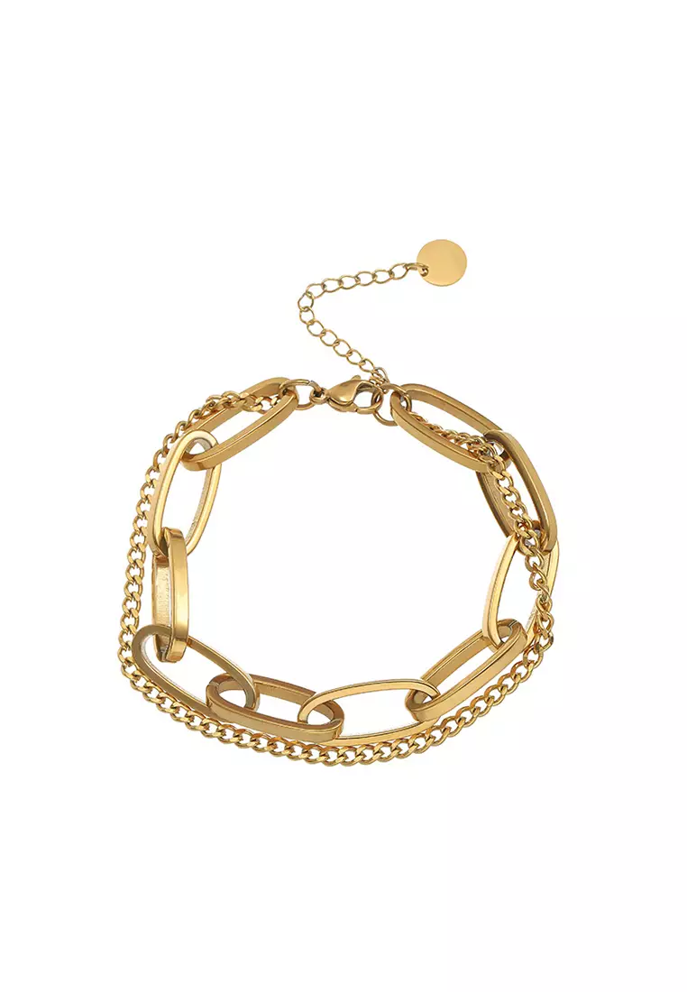 Gold chain top bracelet 18k