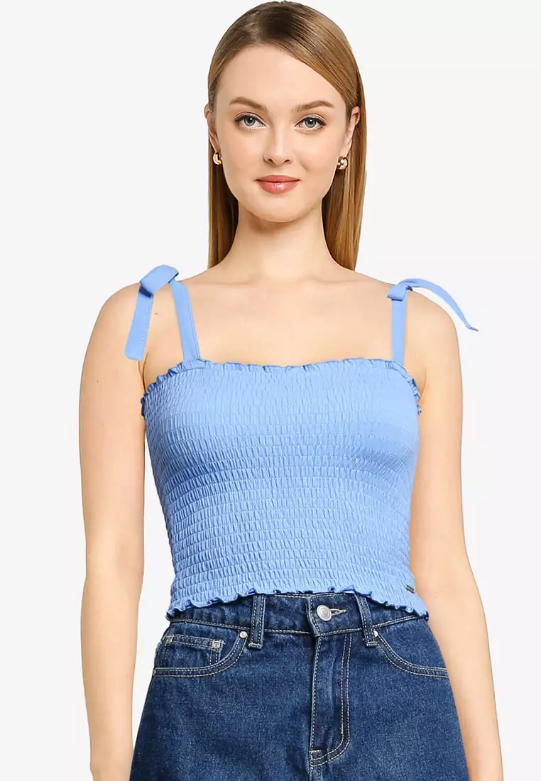 Hollister smocked deals tube top