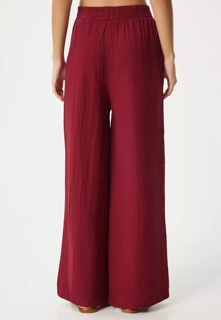 Textured Palazzo Trousers