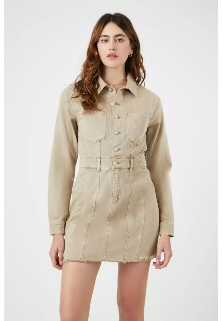Buy FOREVER 21 Button Up Twill Mini Dress 2024 Online ZALORA