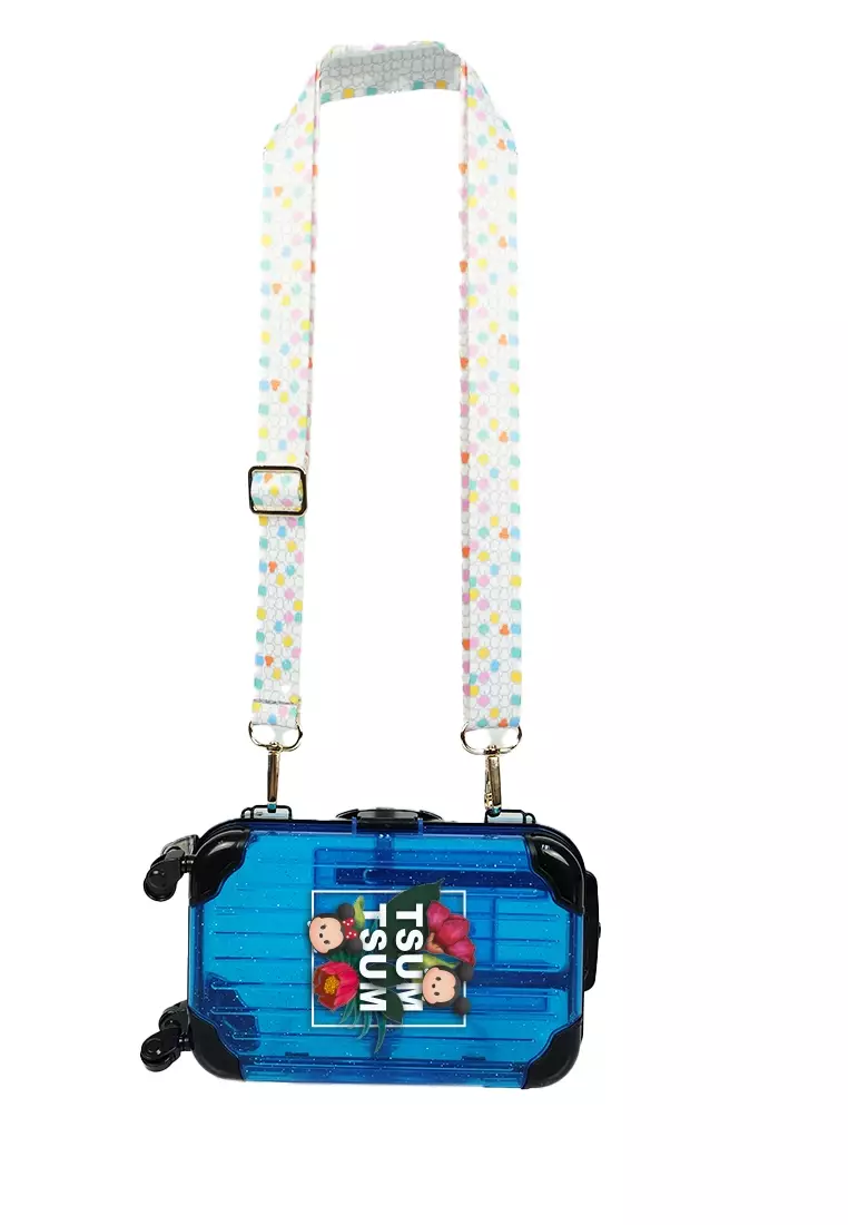 DISNEY TSUM TSUM GLITTER MINI STORAGE by Poly Pac Cute Design -DTM8413-BLUE
