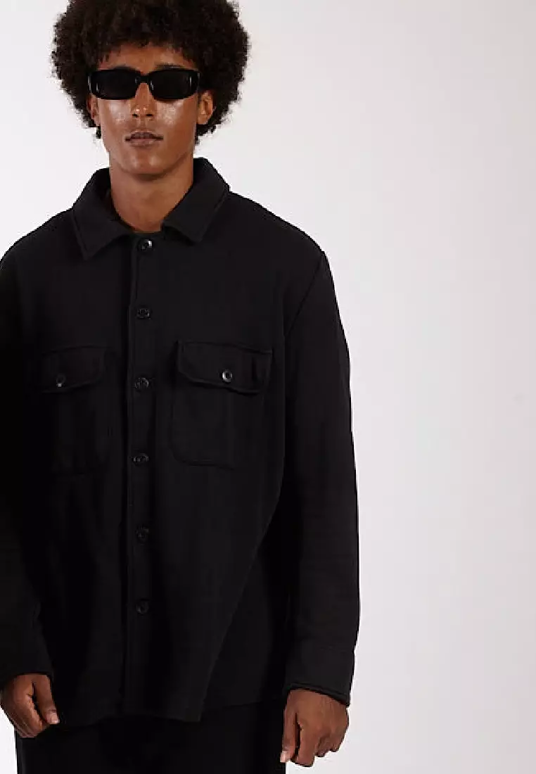 VEDECI ENDEMY CASUAL OVERSHIRT BLACK