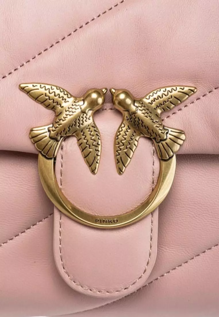 PINKO Classic Love Bag Puff Maxi Quilt Pink