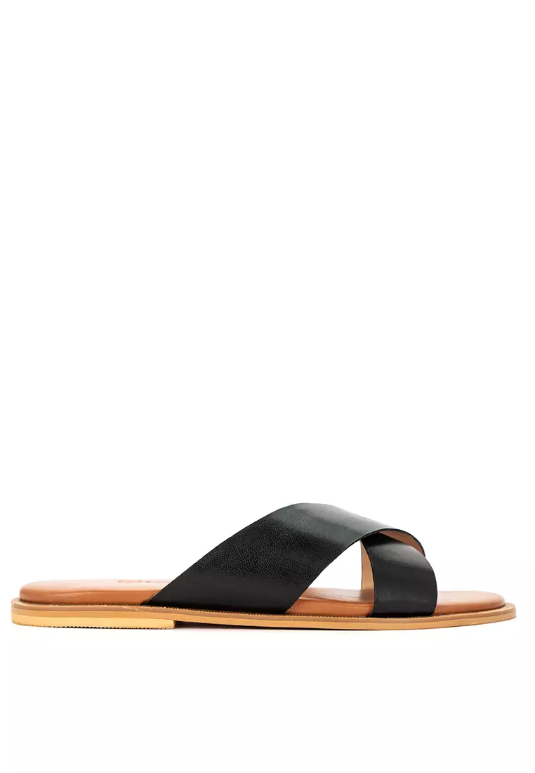Cross Strap Flat Sandals