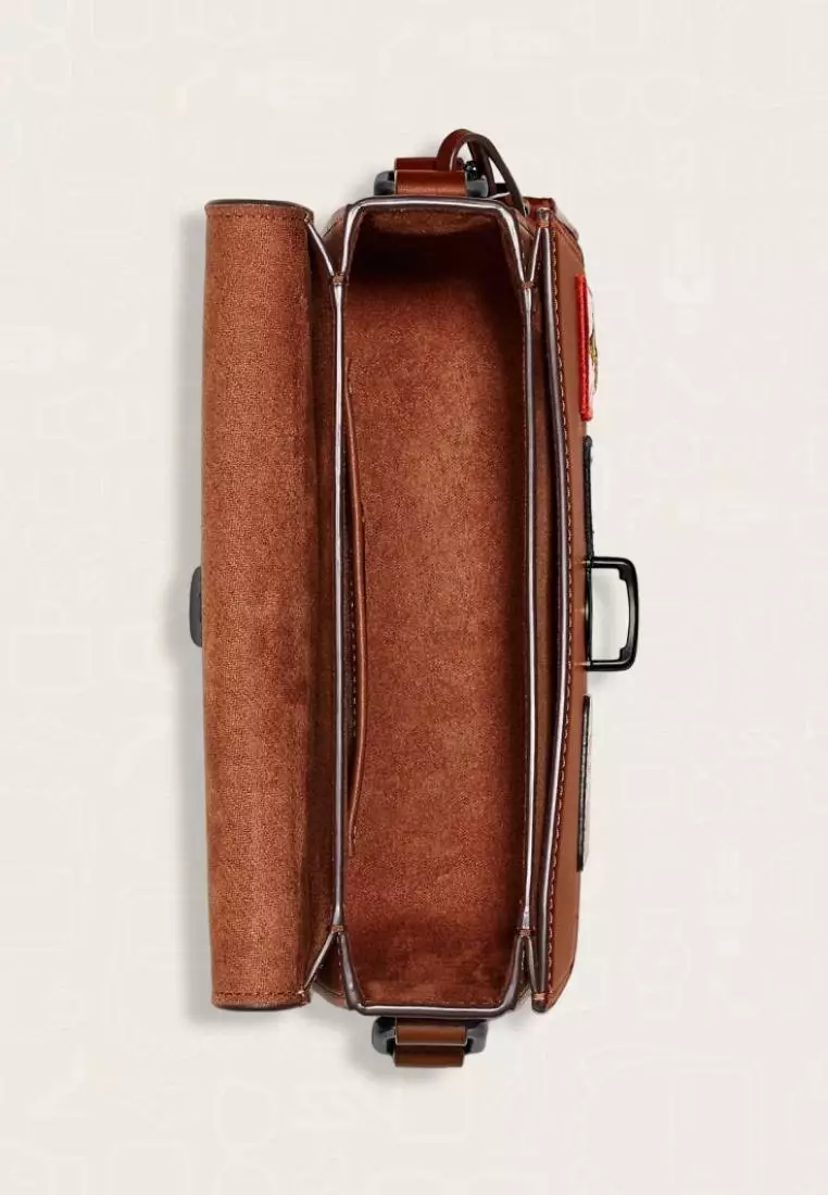 Coach Studio Shoulder Bag 19 With Patches 1941 Saddle