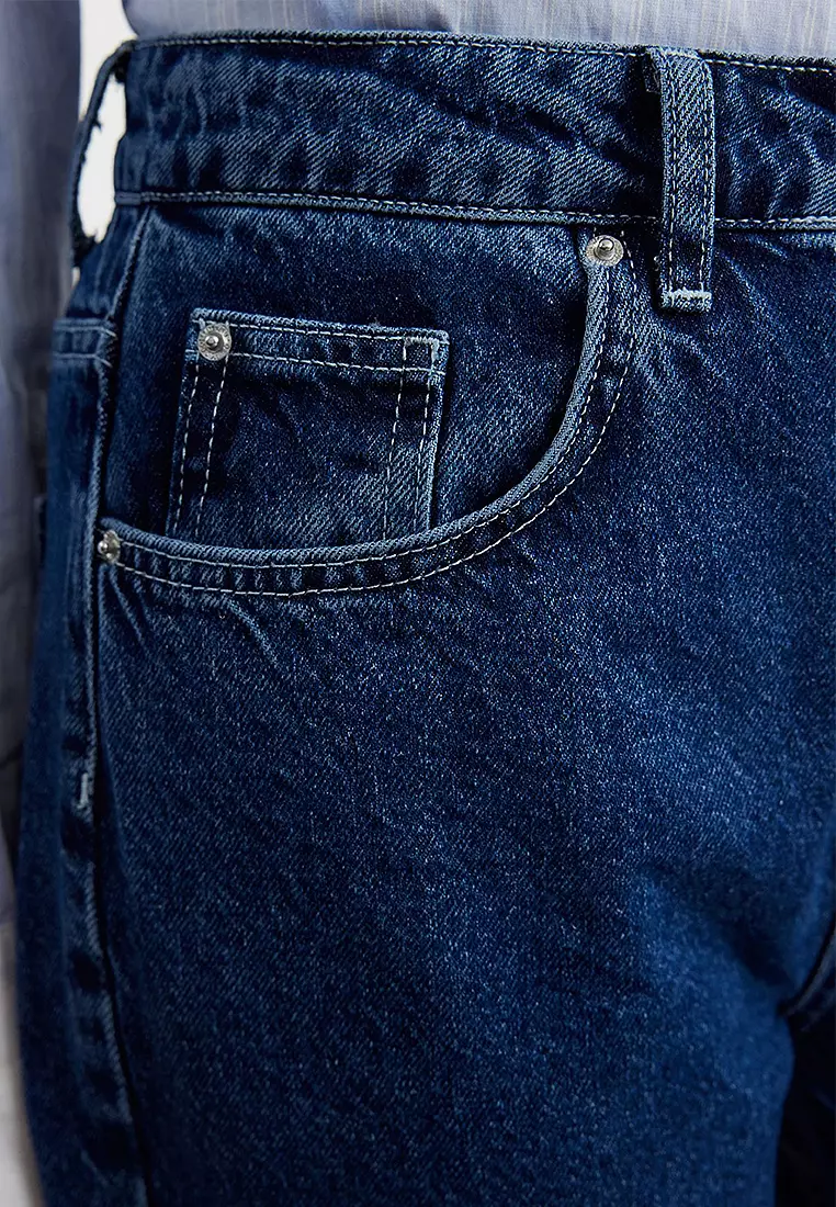 Cotton High Waist Flared Jeans