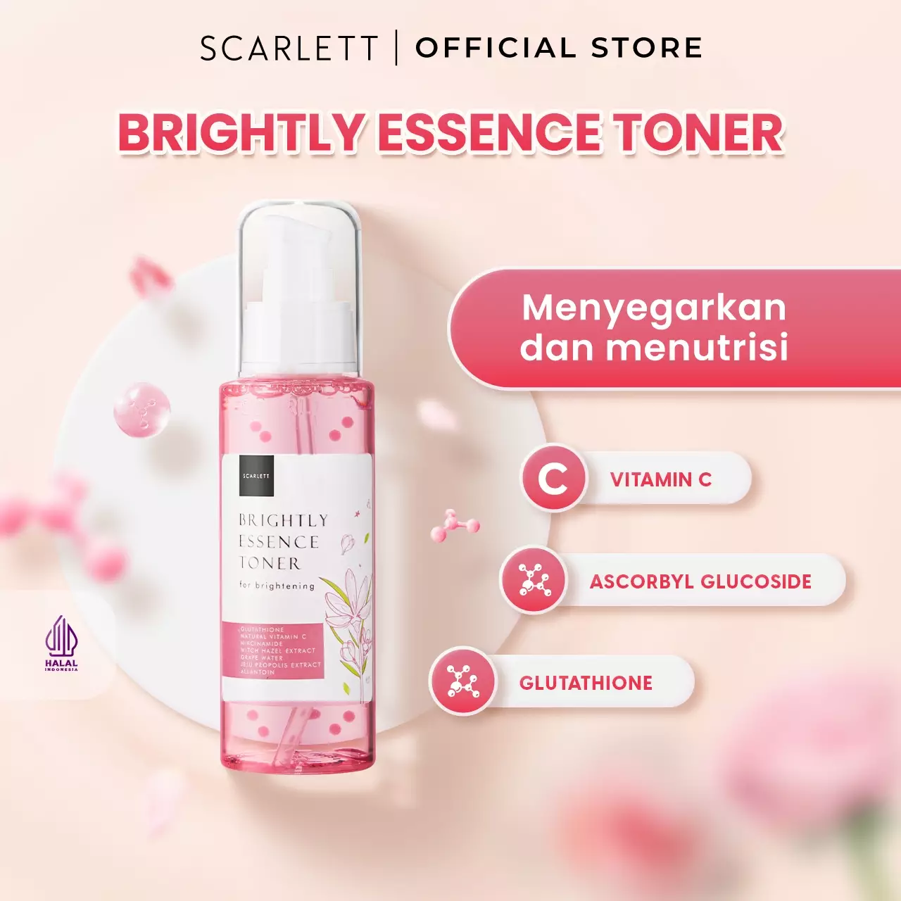 Scarlett Whitening Brightly Essence Toner + Scarlett Whitening Brightly Ever After Serum