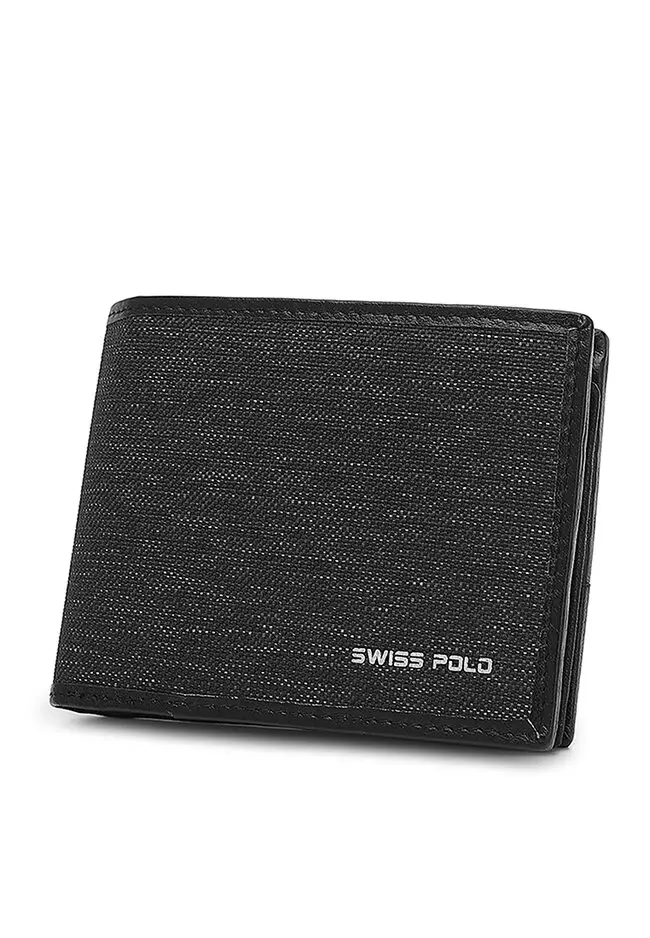 Buy Swiss Polo Men's RFID Blocking Bi Fold Wallet - Black Online