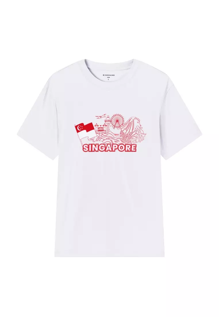Giordano Men NDP 2026 Collection Slim Fit Crew Neck Printed T-Shirt (Singapore National Day Parade Collection)