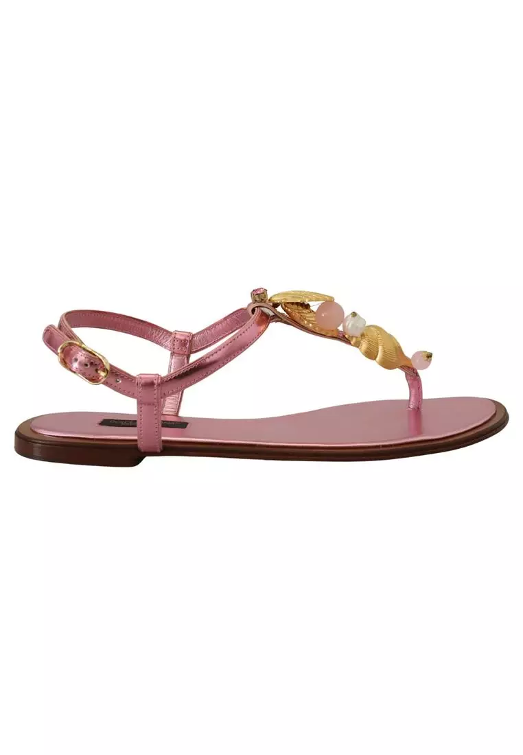 Dolce and 2025 gabbana pink slides