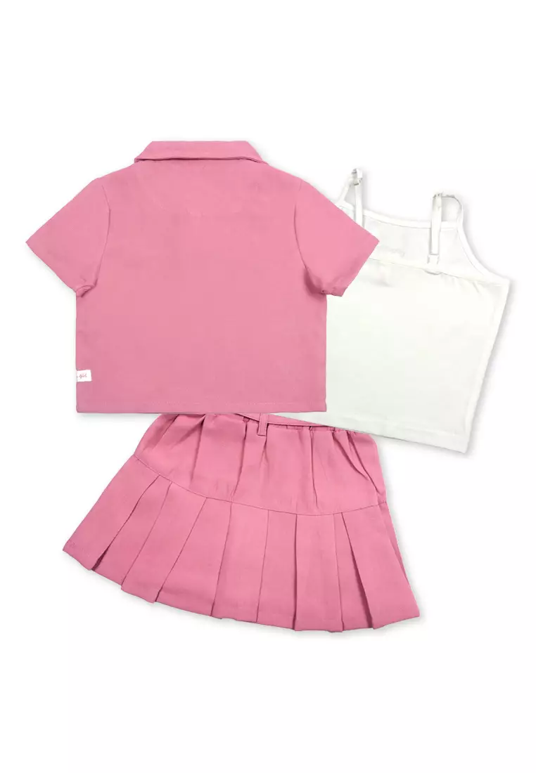 Girls Blouse with Skirt Set