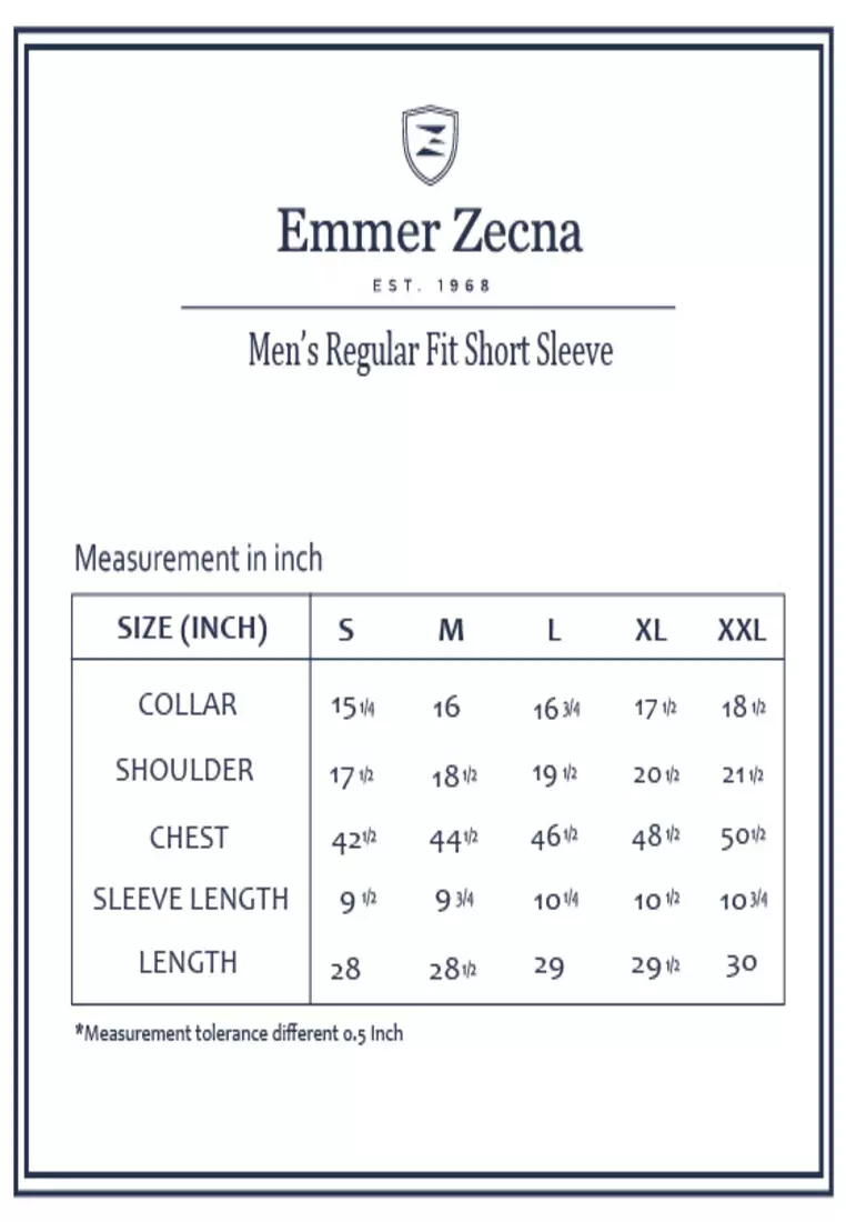 Emmer Zecna - Men’s Bamboo Mix Regular Fit Short Sleeve 8820P-2300
