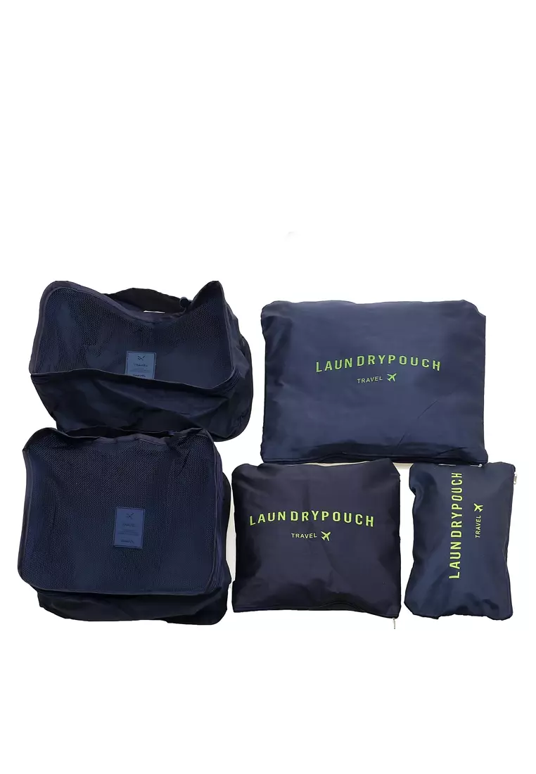 Erasre Tas Travel Bag in Bag Organizer 6 in 1 Waterproof Pouch Material Polyester ORIGINAL - Blue