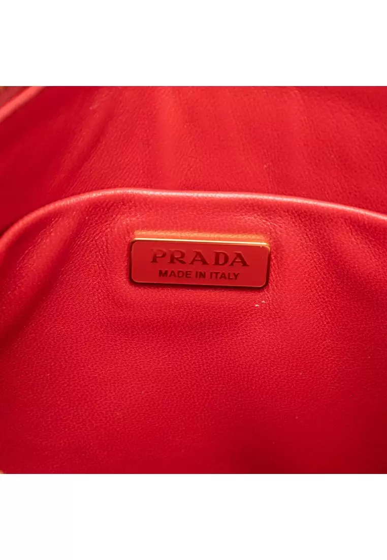 Pre-Loved Prada Tricolor Saffiano Zippered Portfolio Clutch