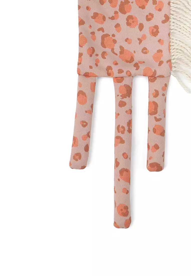 Girls Leopard Scarf With Fringes