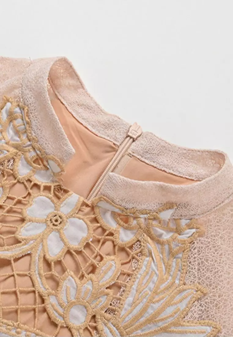 Lace Pleated Dress HRF1422