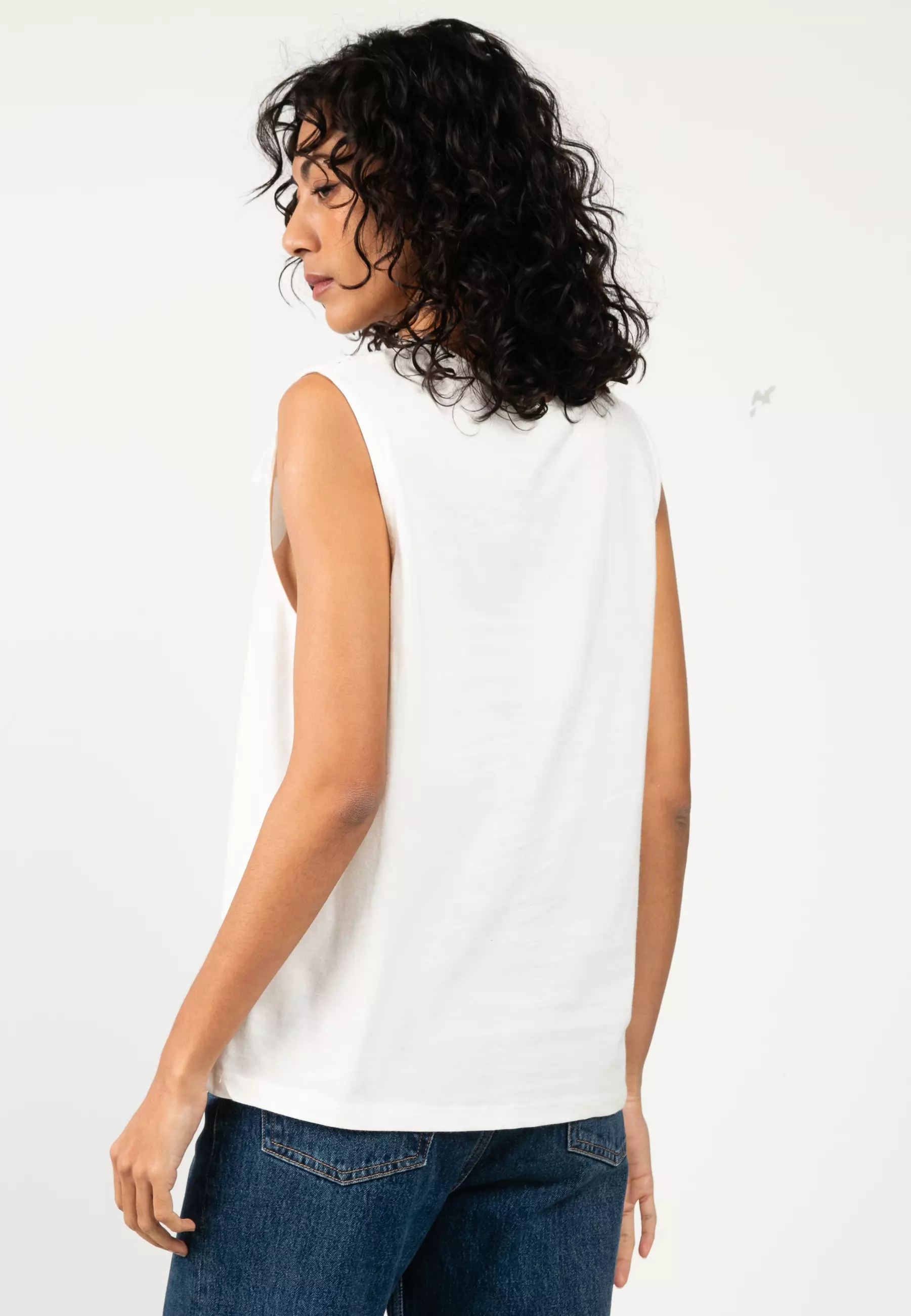 Okra Sleeveless Crochet Top