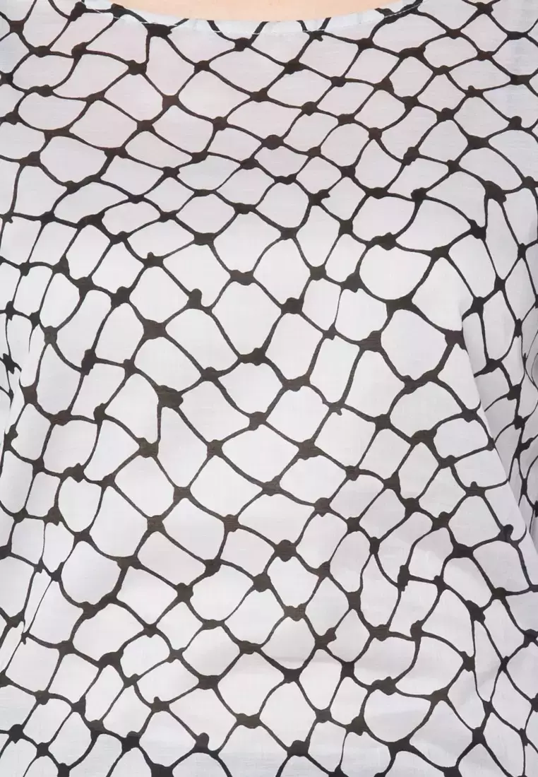 Chanira Darly Blouse-Grey Print