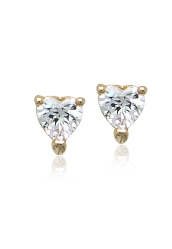 Chomel gold 6mm Cubic Zirconia Solitaire Stud Earring CH795AC0F17ASG_1