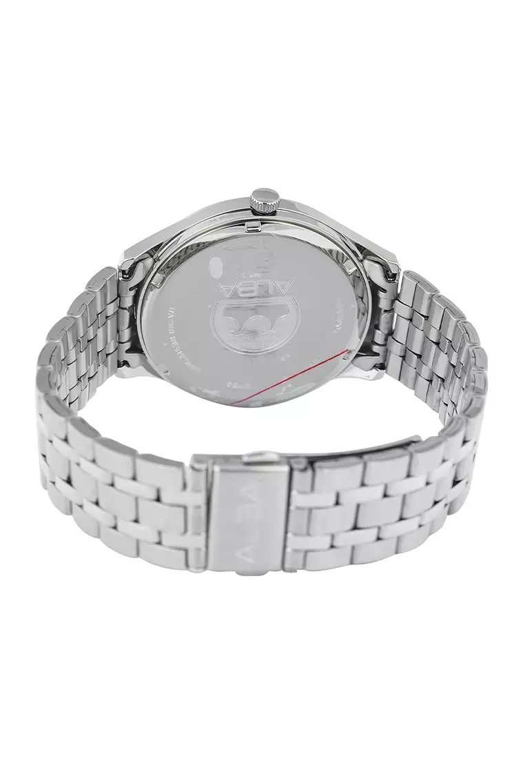 Jam Tangan Pria ALBA Prestige AS9R31X1 Black Patterned Dial - Stainless Steel