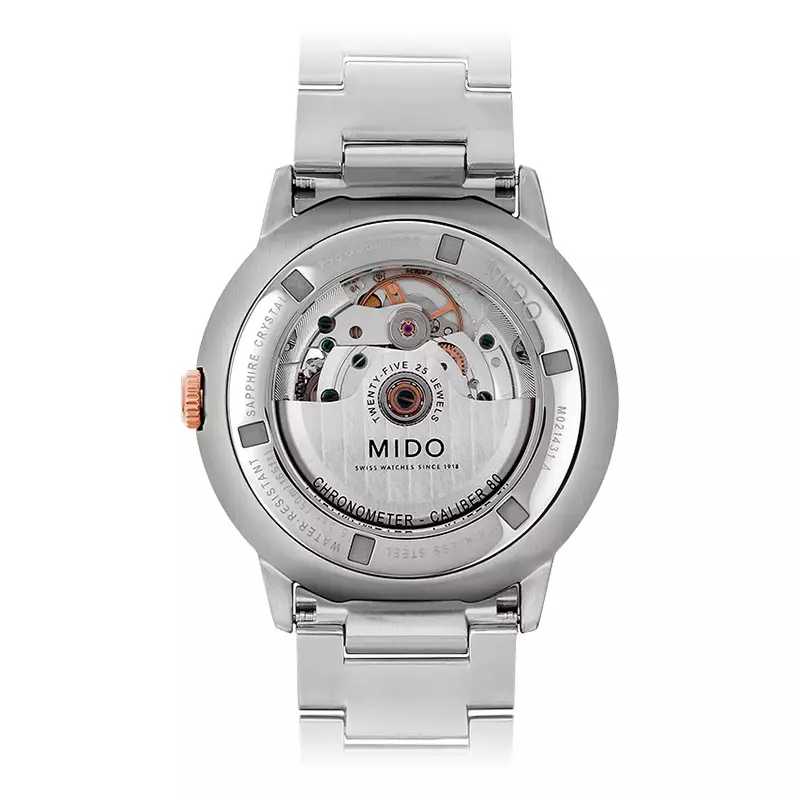 Jam Tangan Pria MIDO Commander II M021.431.22.031.00 Chronometer Automatic Silver Dial Dual Tone St. Steel Strap