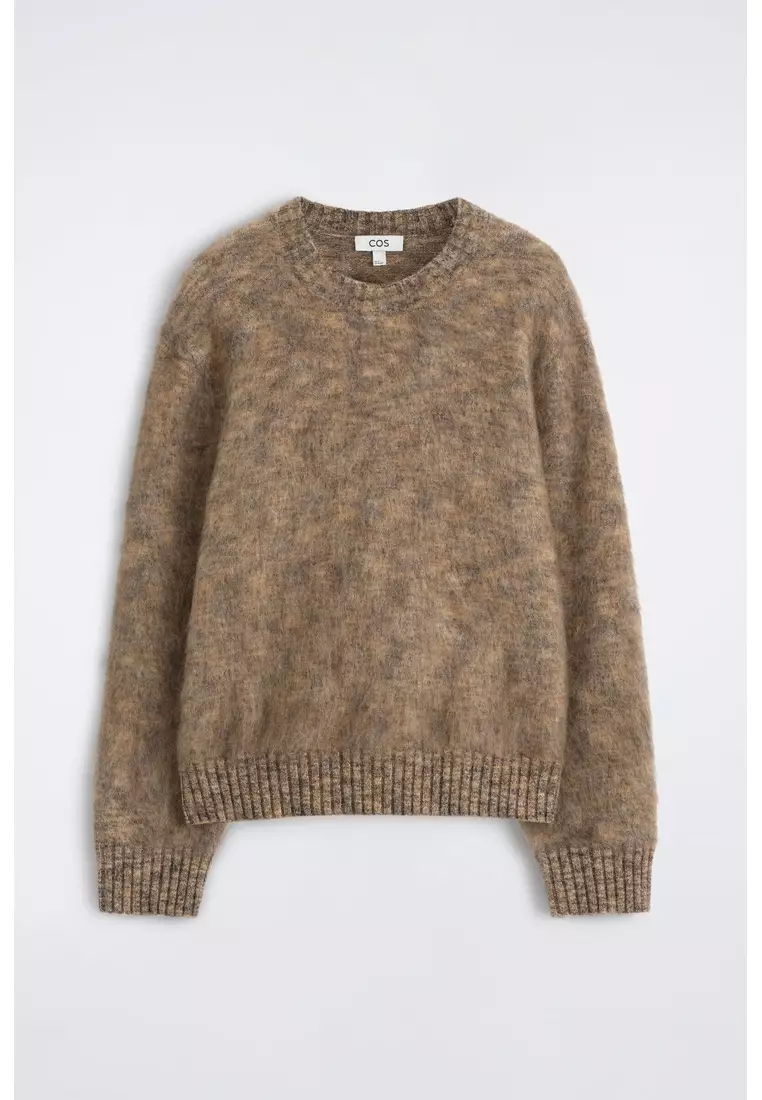 SPACE-DYED MOHAIR-BLEND CREW-NECK JUMPER