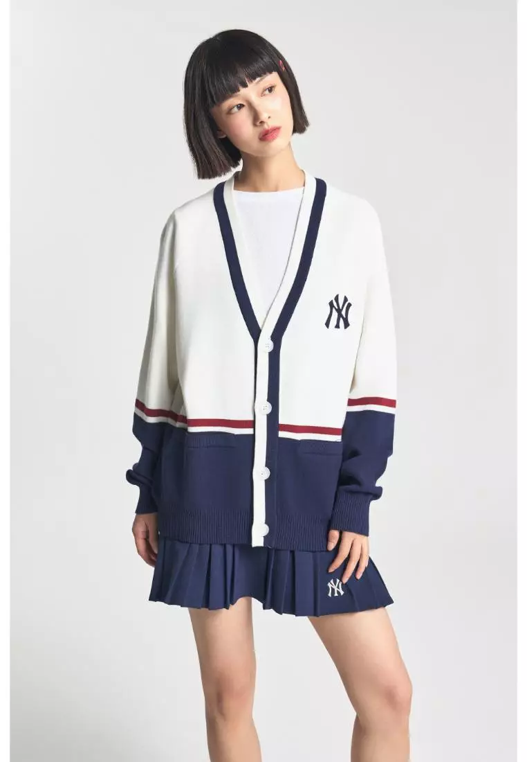 VARISTY COLOR BLOCK BUTTON CARDIGAN NEW YORK YANKEES