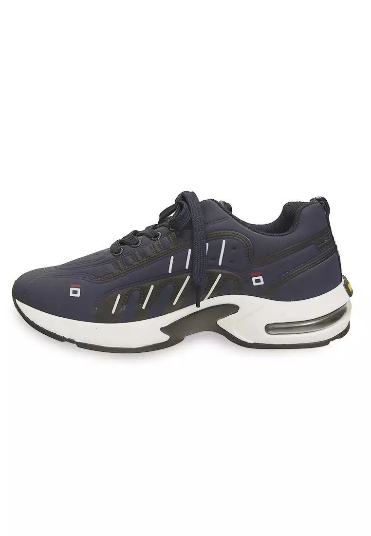 Anando Sepatu Sneakers Pria Anti Slip Casual Sporty Shoes Ringan Material Canvas ORIGINAL - Navy