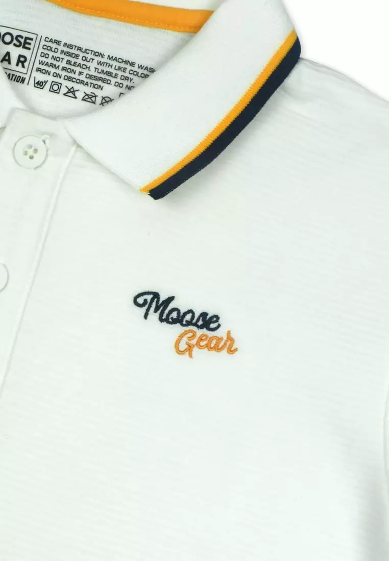 Boys Polo Shirt Combi With Embroidery Details