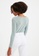 Trendyol green Wrap Breasted Collar Knitted Bodysuit 04917AAAD456C1GS_2