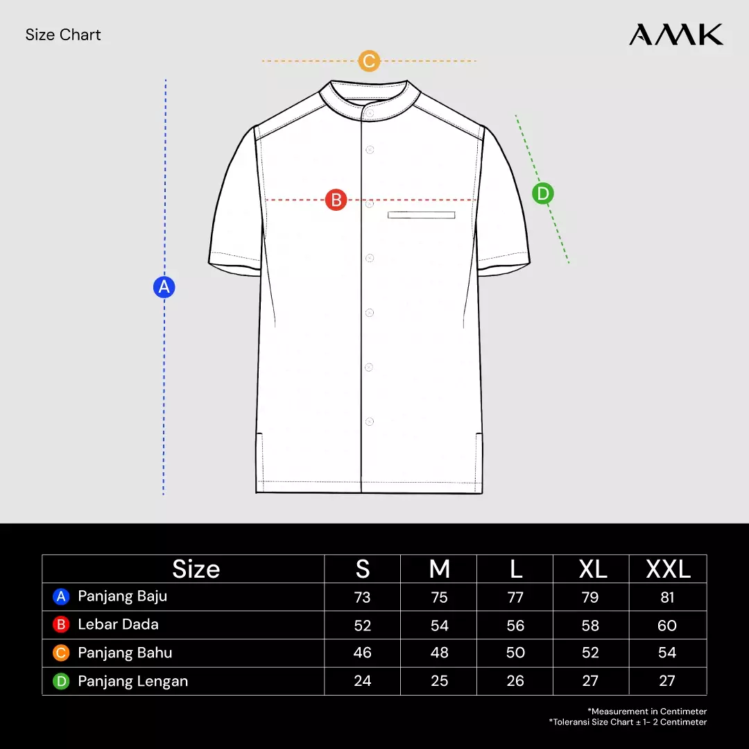 AMK Kemeja Koko Pria Lengan Pendek KK BB Hibran Ss Khaki