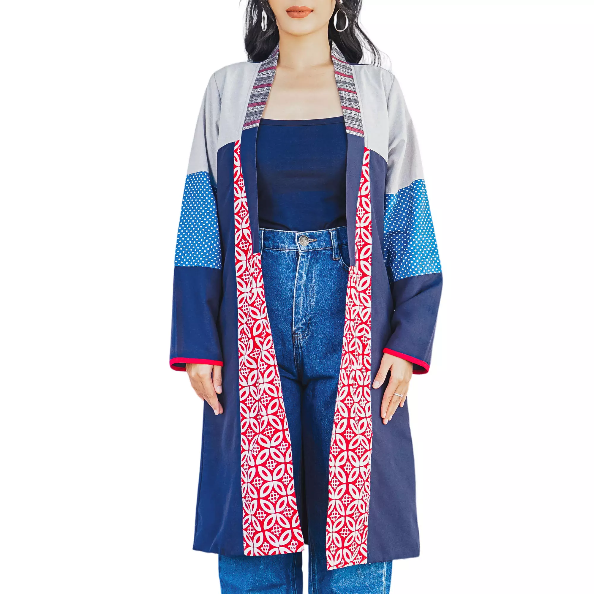 Blazer Batik Wanita - Bhatara Batik Kanaya - Atasan Batik Modern Lengan Panjang