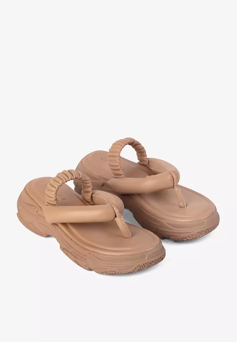 INPACA Berlin Puffy Thong Sporty Sandals