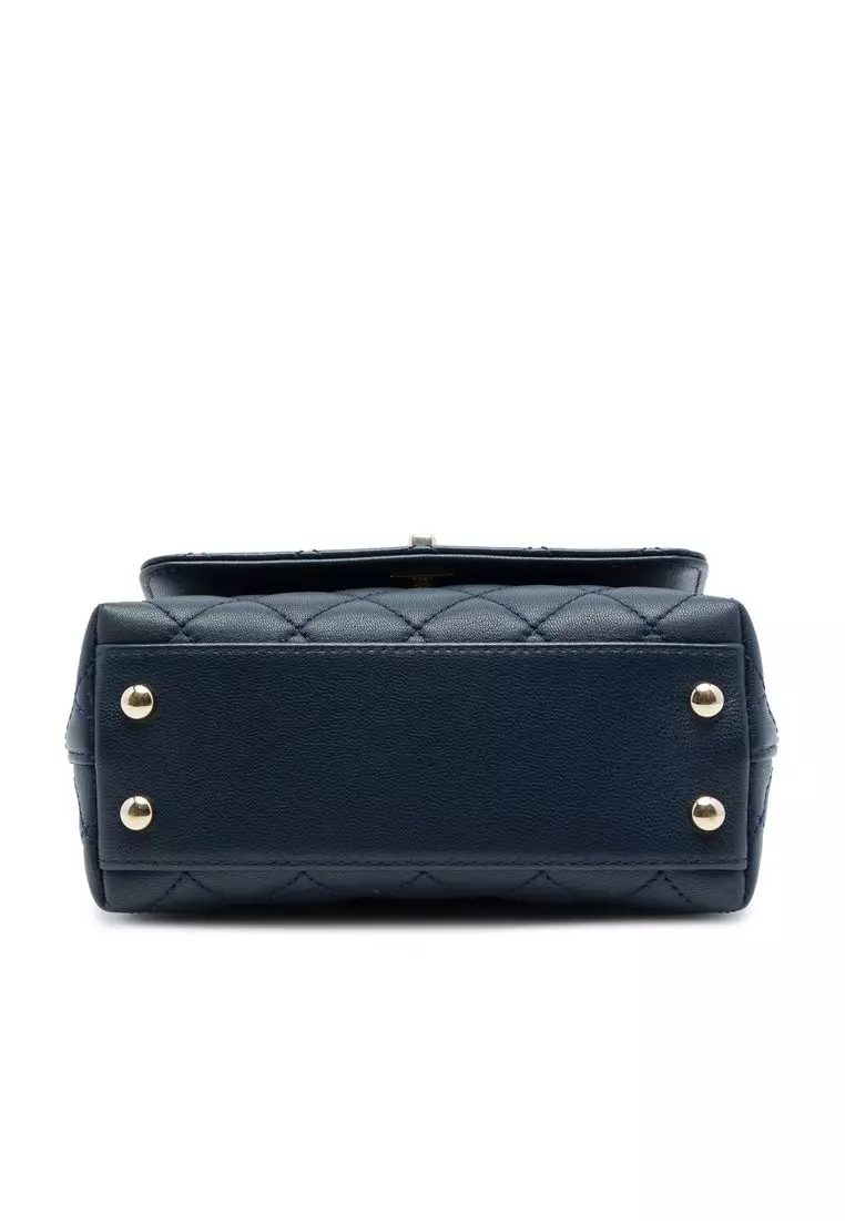 Pre-Loved Chanel Extra Mini Quilted Lambskin Rainbow Coco Top Handle Bag