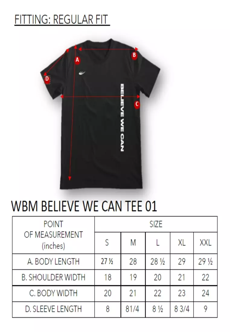 World balance size sales chart in cm