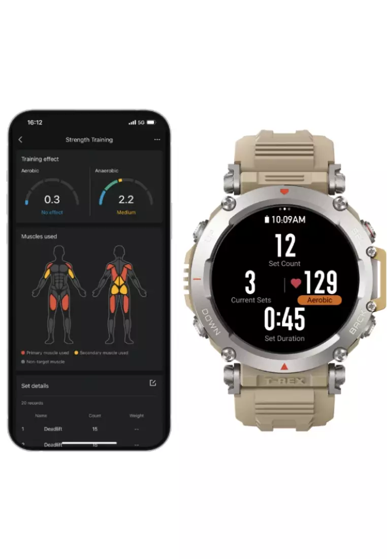 網上選購Amazfit Amazfit T-Rex Ultra 戶外GPS 智能手錶, 深淵黑2024 