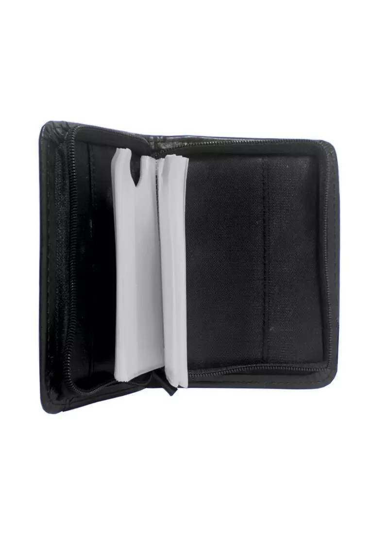 Zackly Lock Wallet Dompet Kartu Kulit 18 Slot Compact Design Material Kulit Leather ORIGINAL - Black