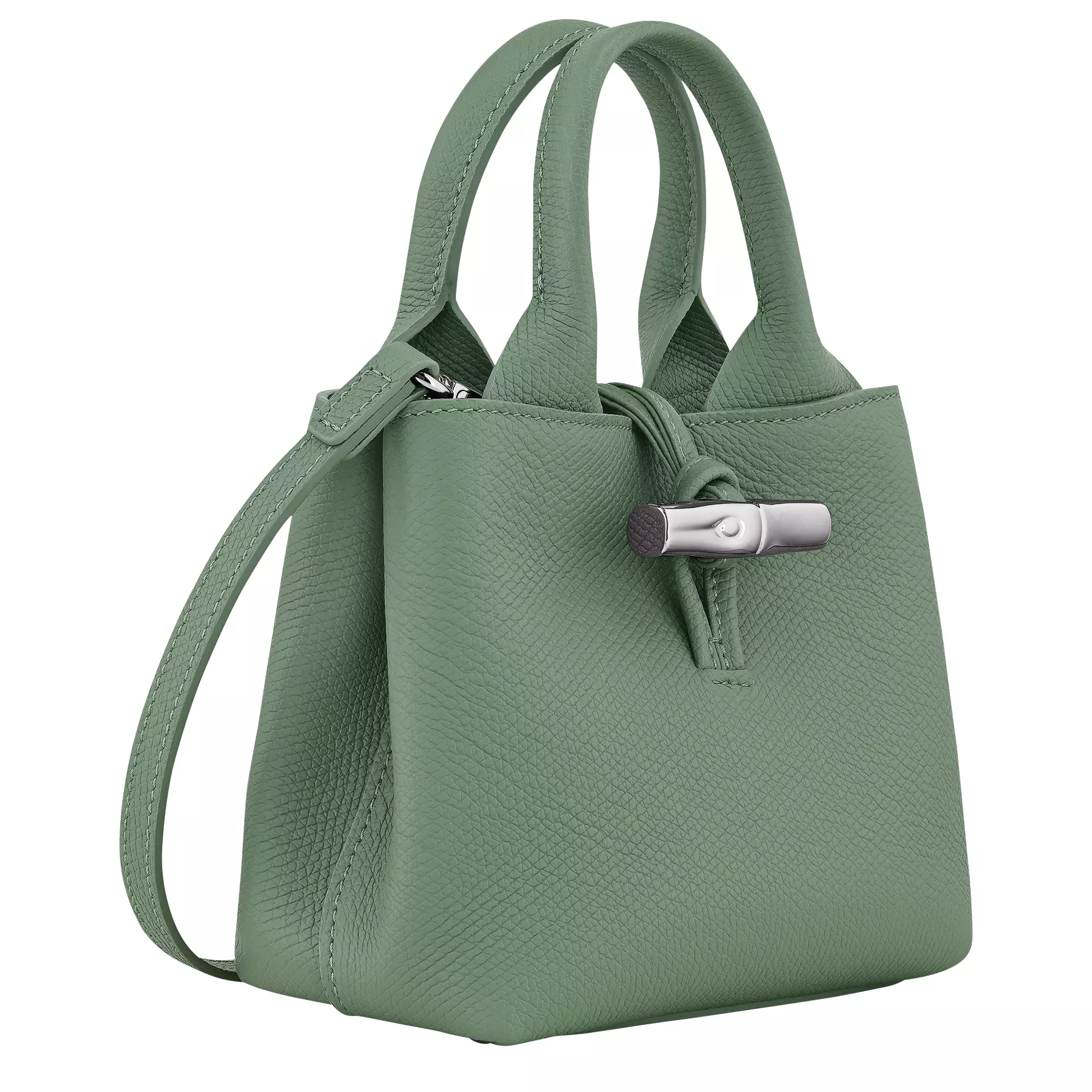 Le Roseau XS Handbag in Leather - Green Oregano
