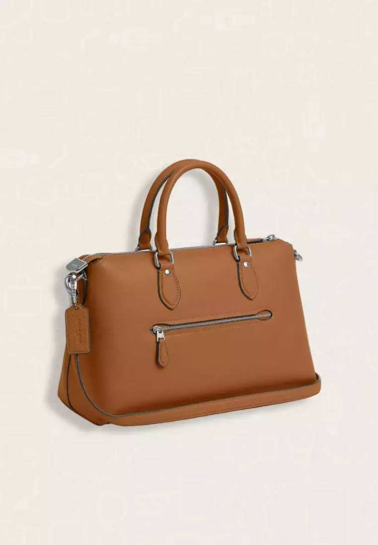 Coach Georgia Satchel Bag Light Saddle