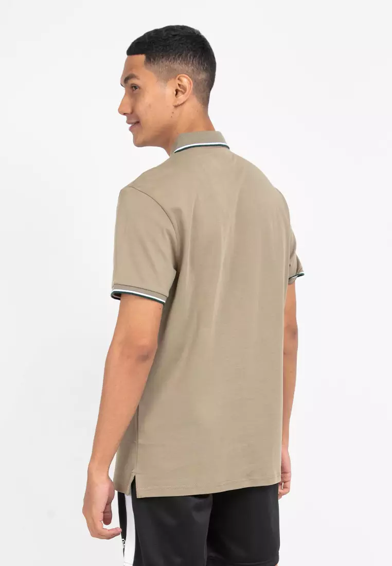 Forest Premium Weight Cotton Polo Tee 220gsm Interlock Knitted Polo T Shirt | 23761-48Olive
